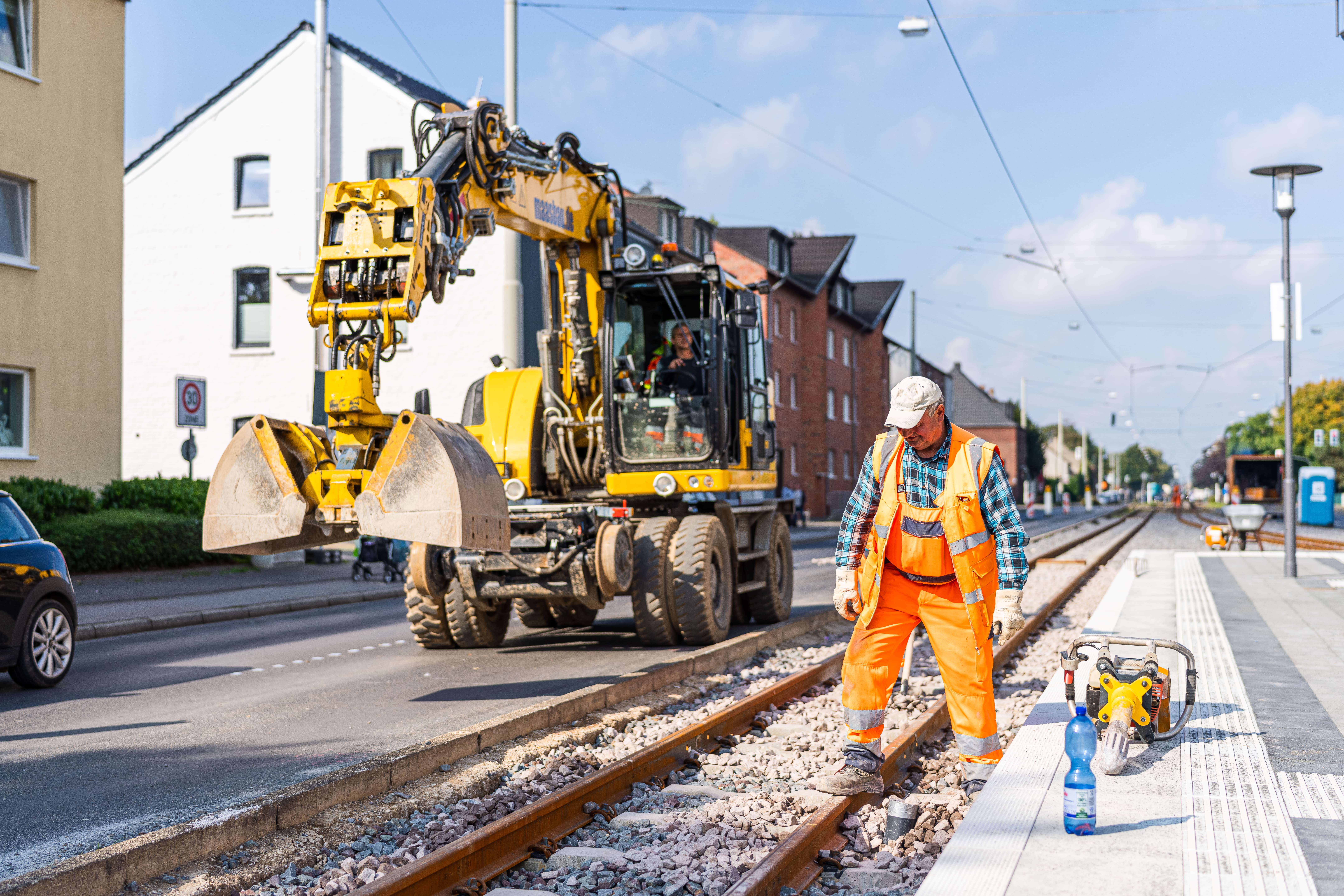 Foto einer Baustelle, aufgenommen während des Videodrehs mit der twoseconds Werbeagentur