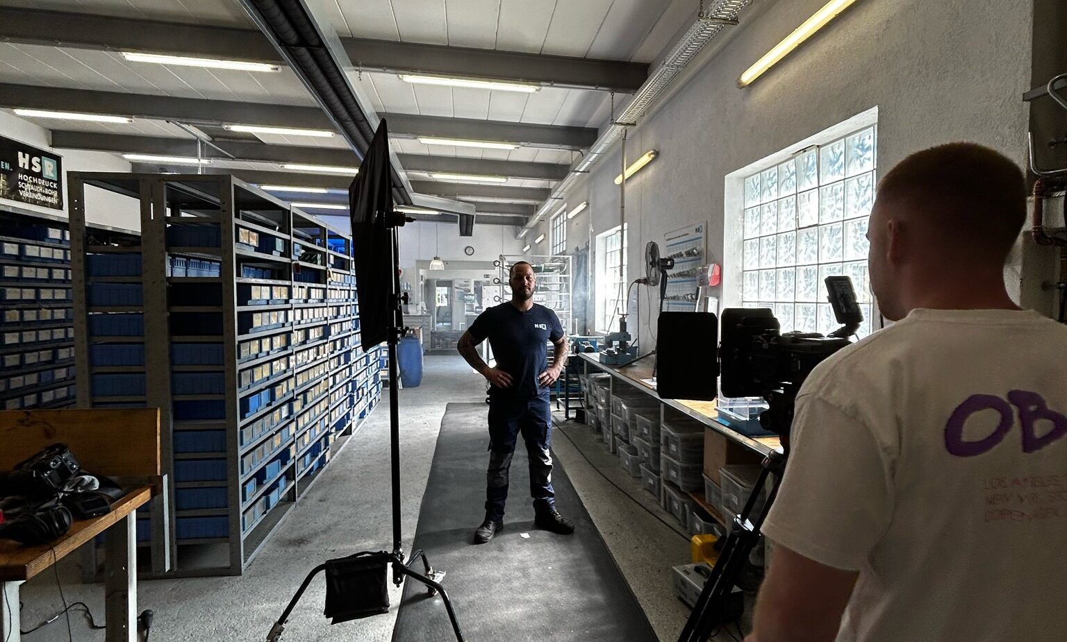 BTS von der twoseconds Werbeagentur beim Videodreh.